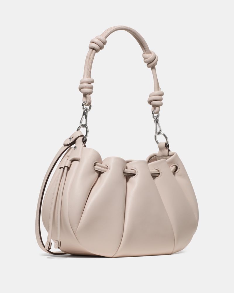 Kate Spade,Pinch Crossbody Bag,Leather,Shoulder Bag,Knot,Day Party,Cream