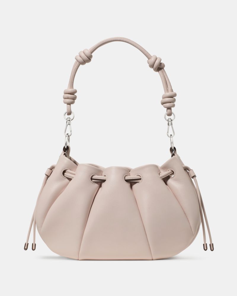 Kate Spade,Pinch Crossbody Bag,Leather,Shoulder Bag,Knot,Day Party,Cream