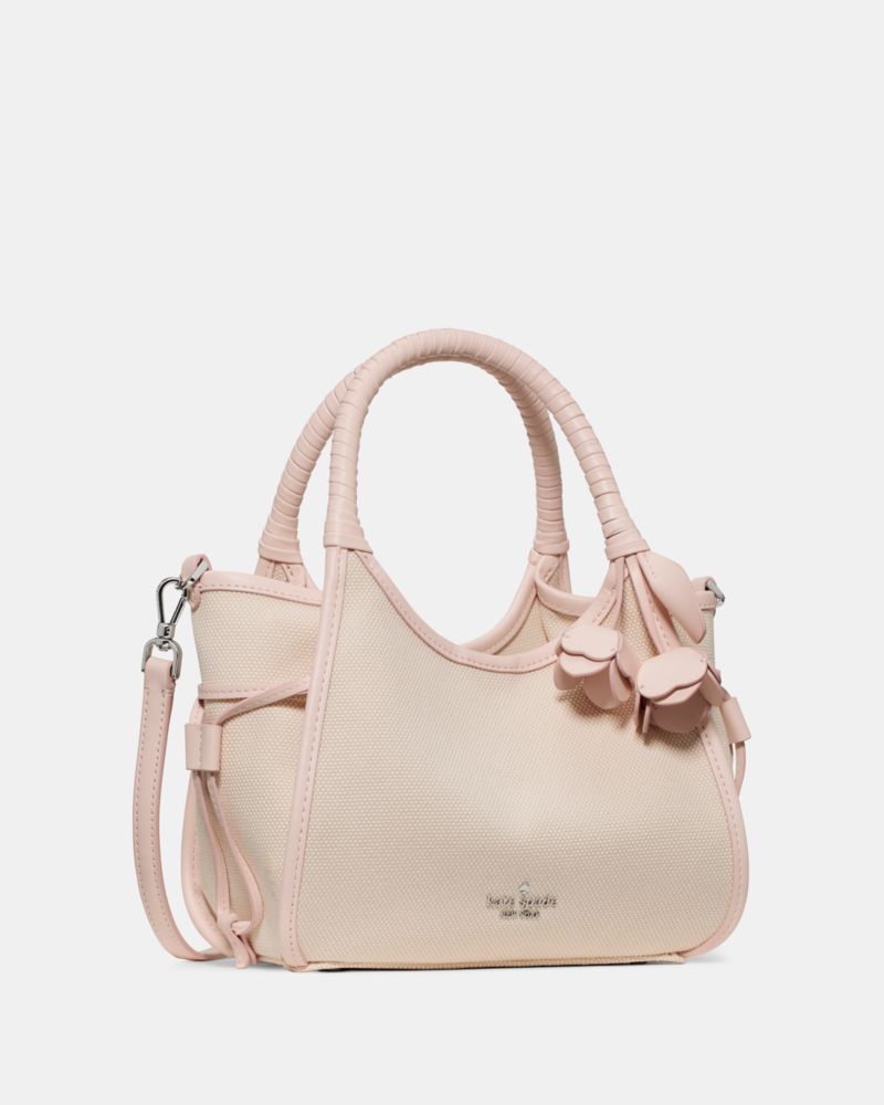 Kate Spade,スタッシュ キャンバス ミニ キャリーオール,ショルダー・クロスボディ,パールピンクマルチ