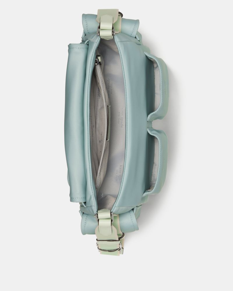 Kate Spade,Carter Ksnyl Cargo Messenger Bag,Polyester,Nylon,Recycled Polyester,Messenger Bag,Metal,Casual,Blue