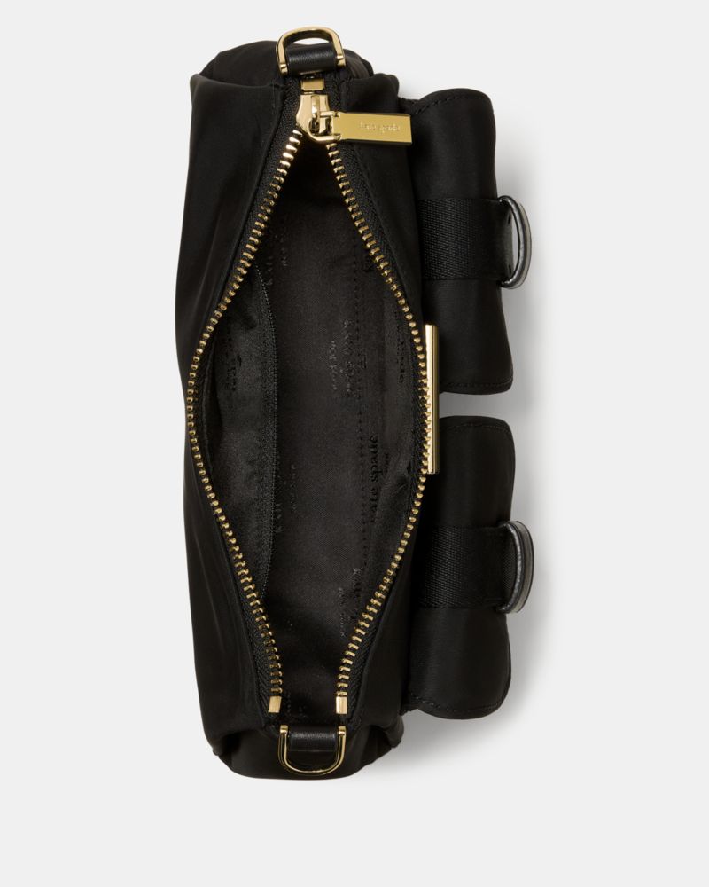 Kate Spade,Carter Ksnyl Cargo Crossbody Bag,Nylon,Shoulder Bag,Metal,Logo,Casual,Black