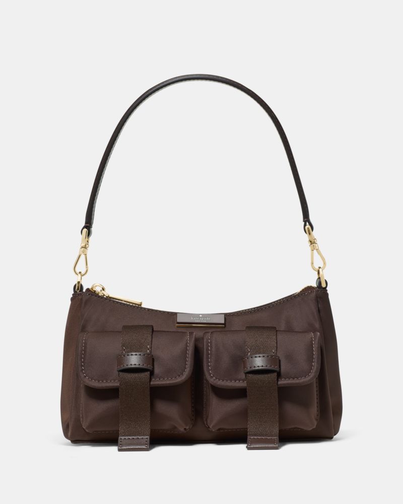 Kate Spade,Carter Ksnyl Cargo Crossbody Bag,Nylon,Shoulder Bag,Metal,Logo,Casual,