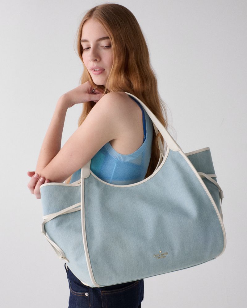 Kate Spade,Stash Denim Large Carryall Bag,