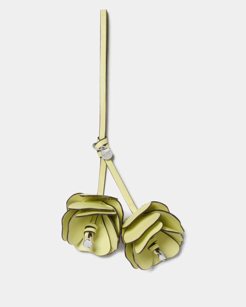 Kate Spade,3d Flowers Bag Charm,Bag Charm,PVC,3D Embellishment,Olive