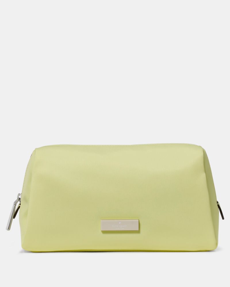 Kate Spade,Carter Nylon Cosmetic,Nylon,Lining Nylon,Polyester,Recycled Polyester,Makeup Bag,Plastic,Metal,Water Resistant,...,Green