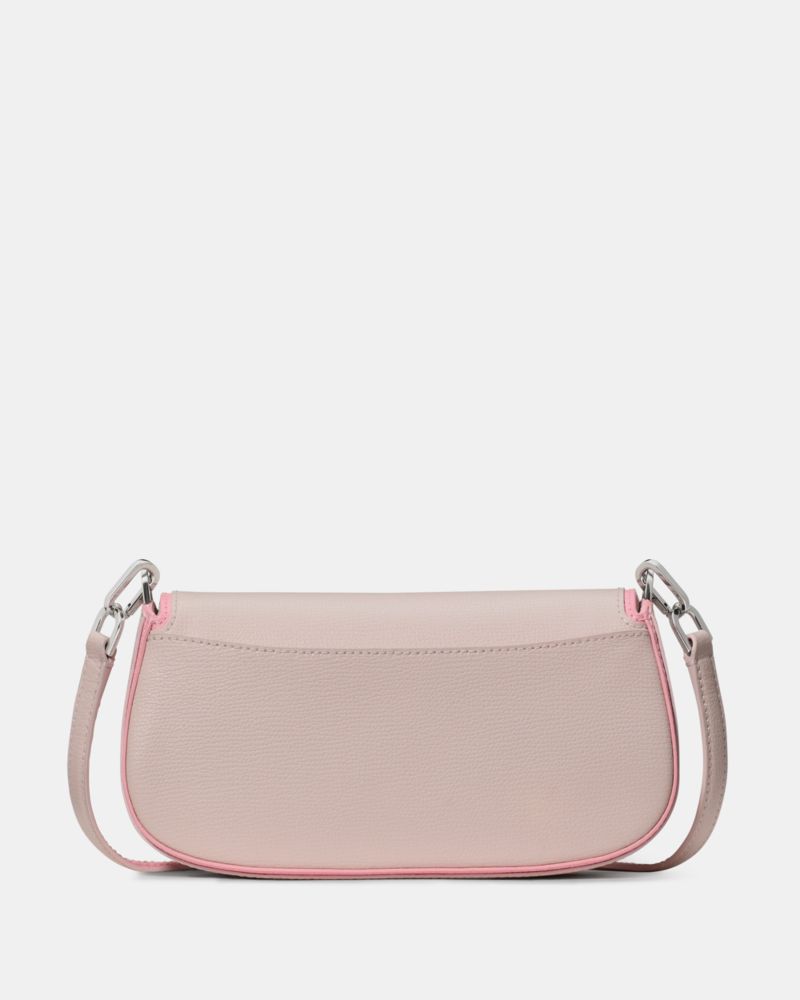 Kate Spade,Quinn Mini Crossbody Bag,Leather,Saddle Bag,Piping,Casual,Pink