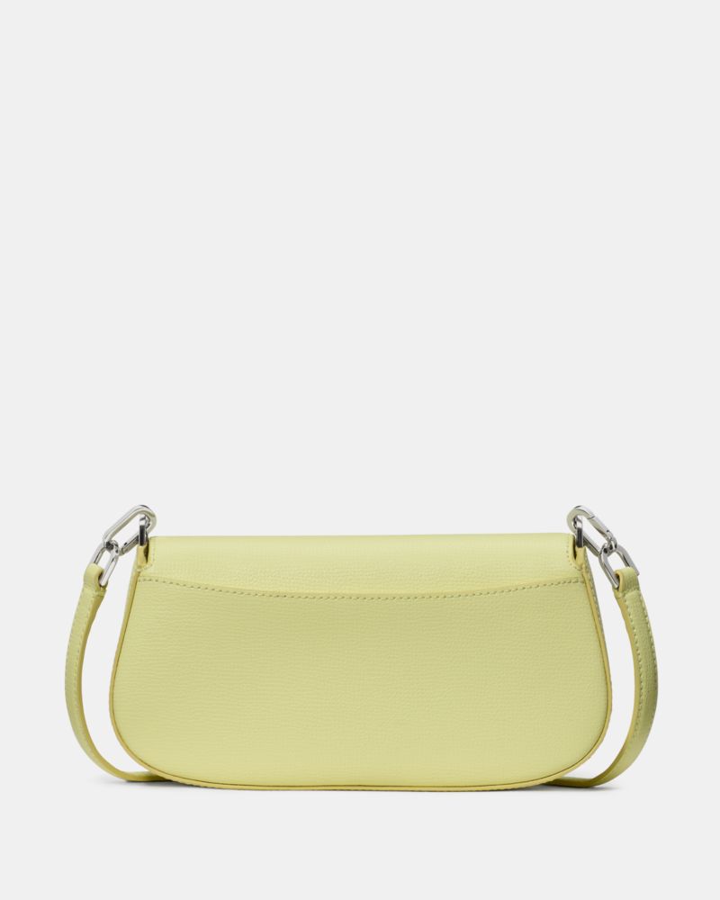 Kate Spade,Quinn Mini Crossbody Bag,Leather,Saddle Bag,Silver Metal,Casual,Green