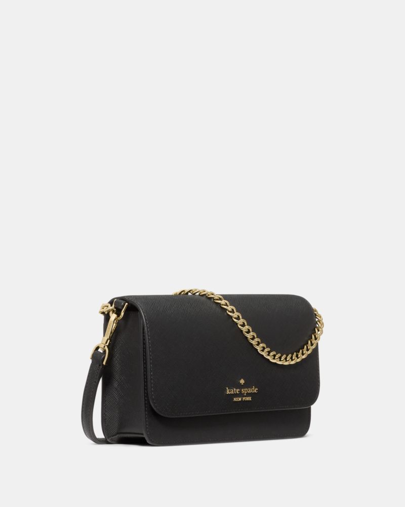 Kate Spade,Madison Willow Mini Crossbody Bag,Crossbody,PVC,Logo,Metal,Gold Metal,Day Party,Black