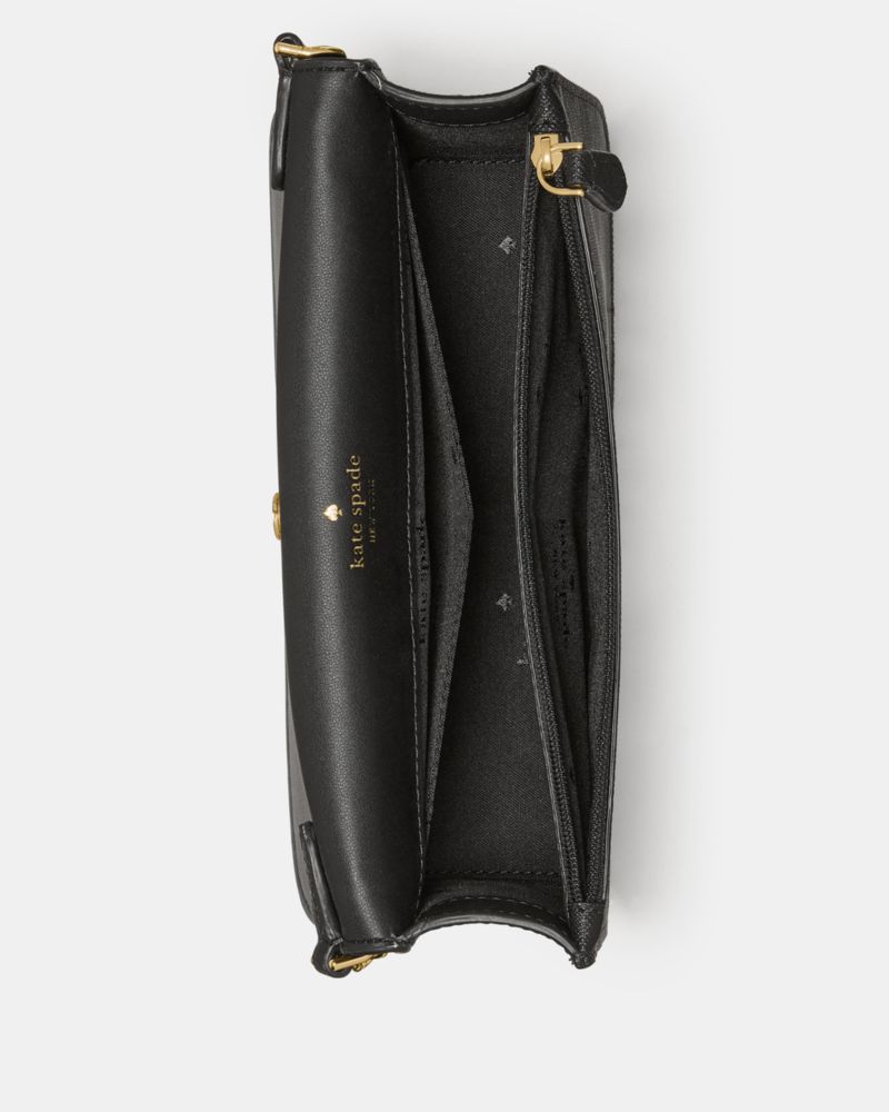 Kate Spade,Madison Willow Mini Crossbody Bag,Crossbody,PVC,Logo,Metal,Gold Metal,Day Party,Black