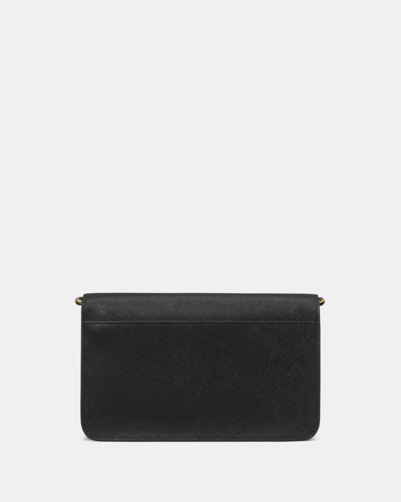 Kate Spade,Madison Willow Mini Crossbody Bag,Crossbody,PVC,Logo,Metal,Gold Metal,Day Party,Black