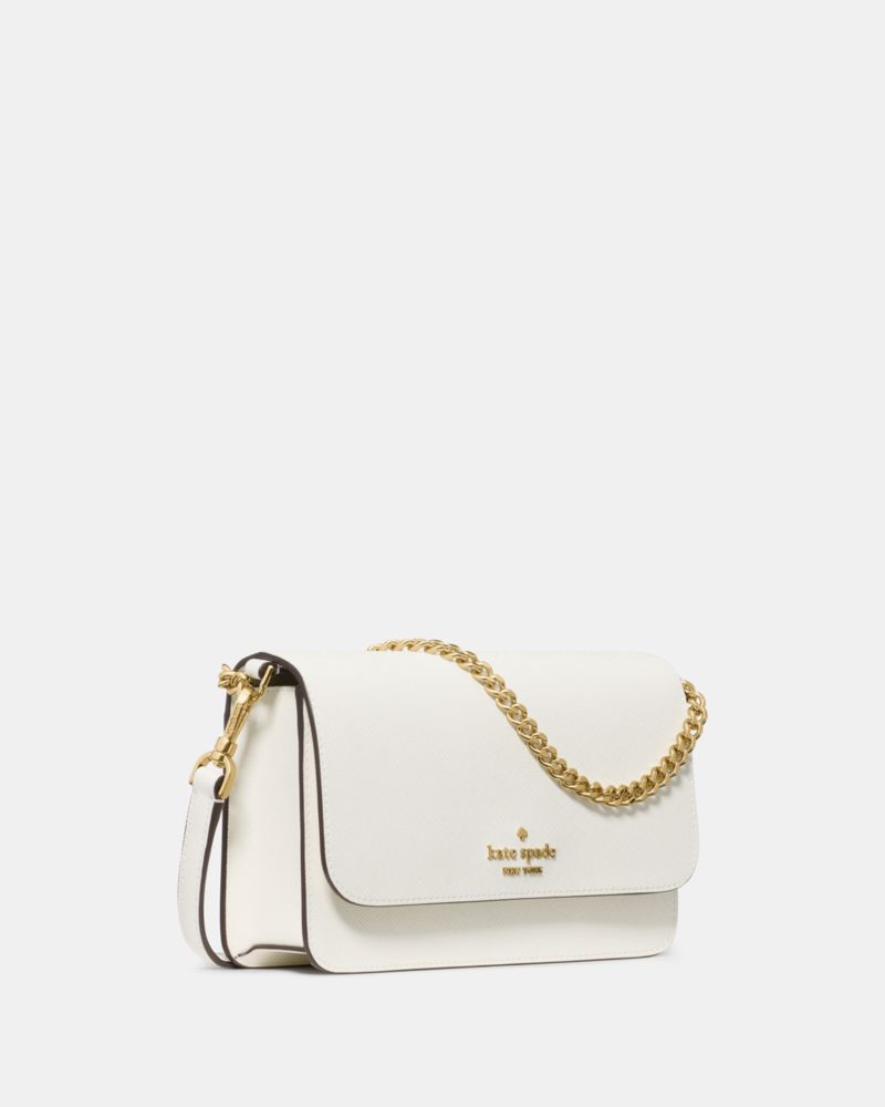 Kate Spade,Madison Willow Mini Crossbody Bag,Crossbody,PVC,Logo,Metal,Gold Metal,Day Party,White