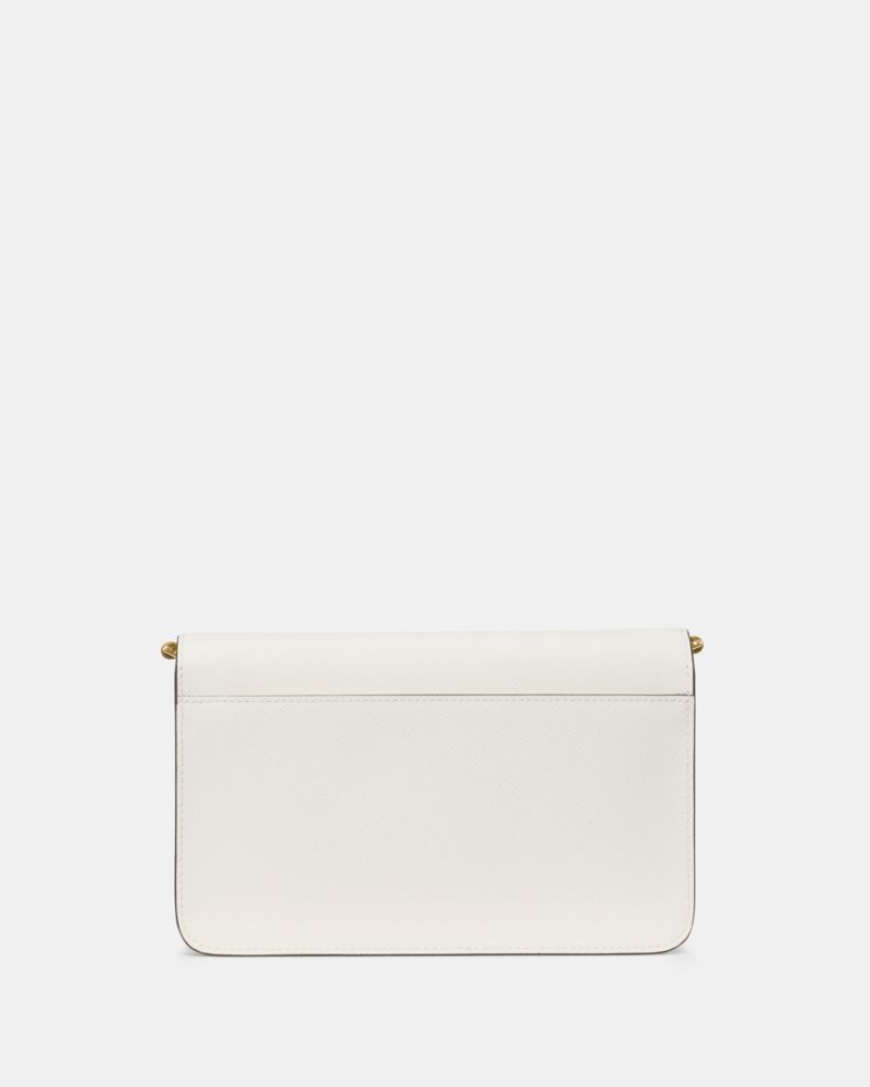 Kate Spade,Madison Willow Mini Crossbody Bag,Crossbody,PVC,Logo,Metal,Gold Metal,Day Party,White