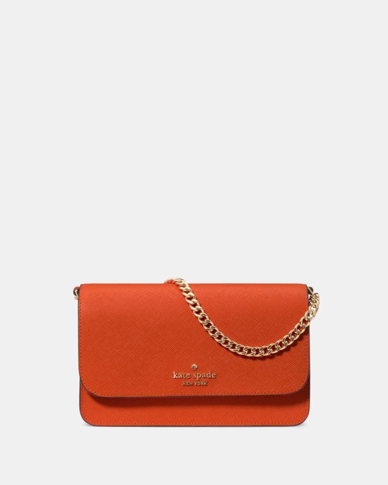 Kate Spade,Madison Willow Mini Crossbody Bag,Crossbody,PVC,Logo,Metal,Gold Metal,Day Party,Burnt Orange