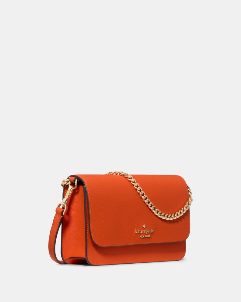 Kate Spade,Madison Willow Mini Crossbody Bag,Crossbody,PVC,Logo,Metal,Gold Metal,Day Party,Burnt Orange