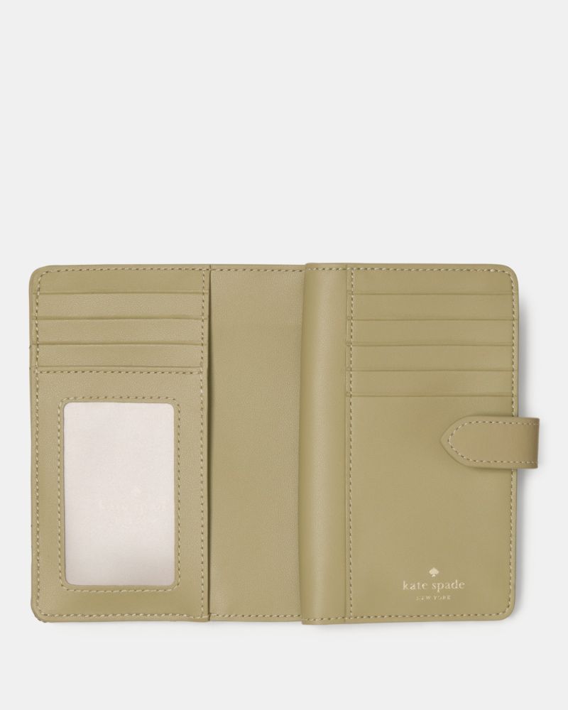 Kate Spade,Quilted Medium Bifold Wallet,Leather,Bi Fold,Logo, Quilted,RFID-Blocking,Casual, Mother's Day, Graduation,