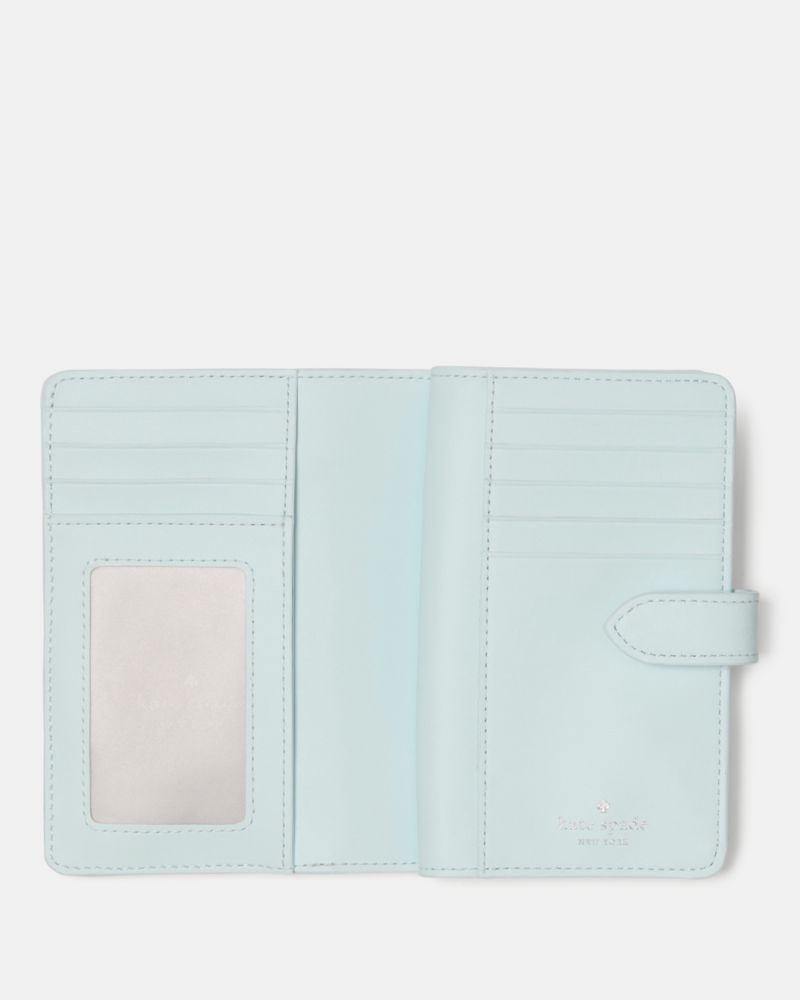 Kate Spade,Quilted Medium Bifold Wallet,Leather,Bi Fold,Logo, Quilted,RFID-Blocking,Casual, Mother's Day, Graduation,