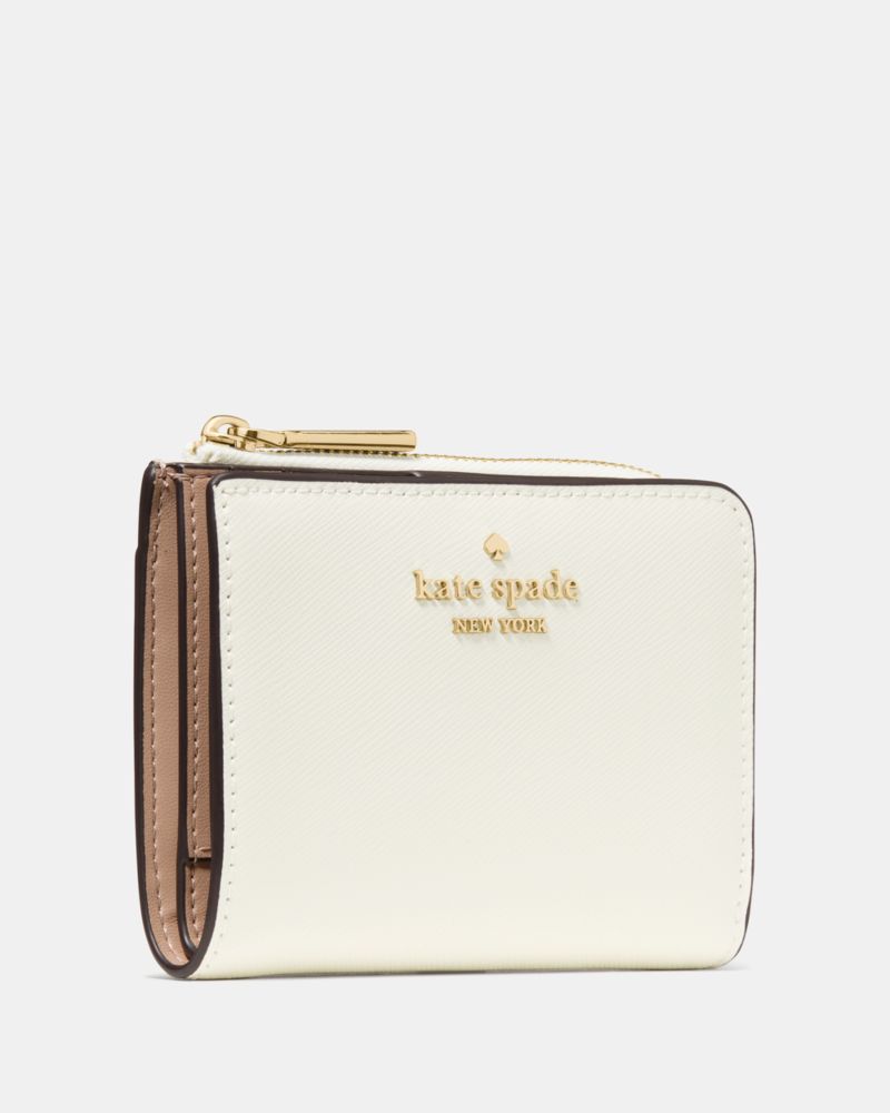 Kate Spade,Small L-Zip Wallet,White