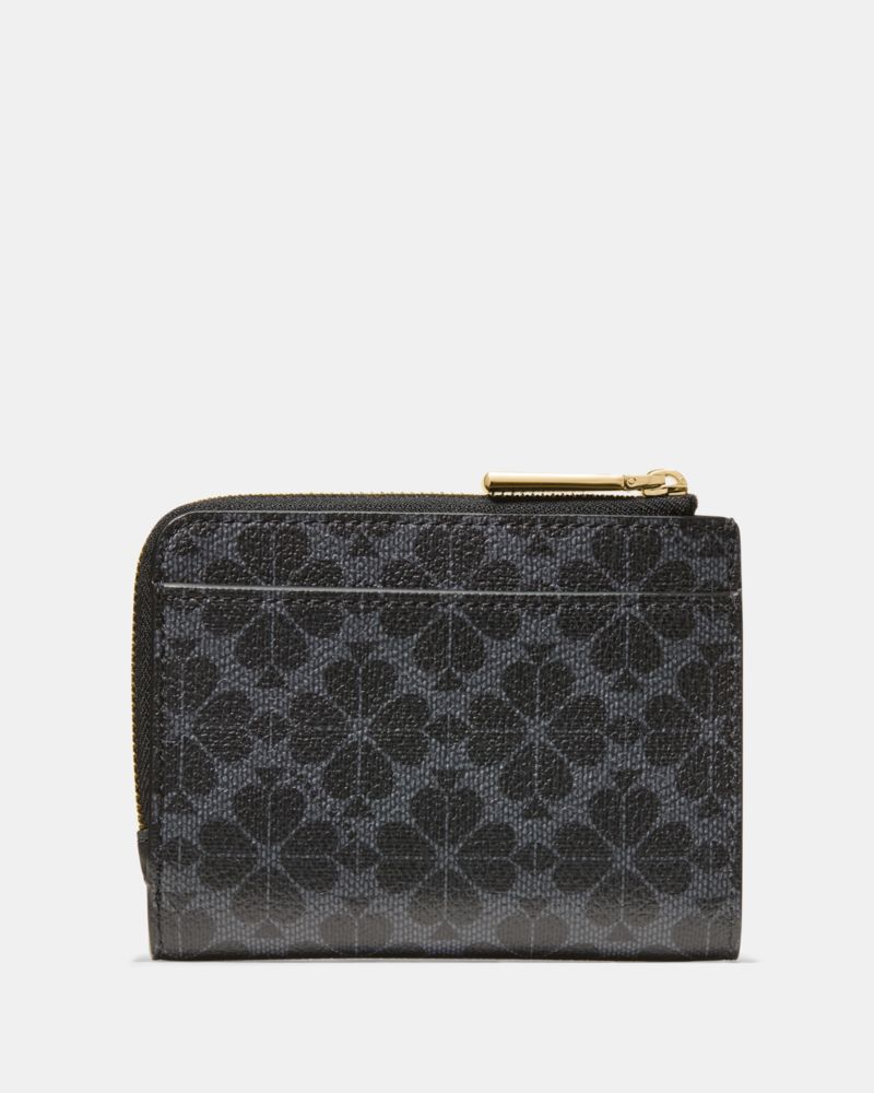 Kate Spade,Spade Flower Small L-zip Wallet,Black