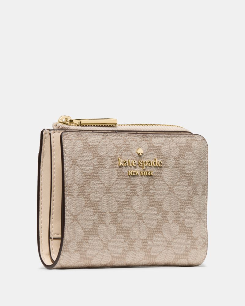 Kate Spade,Spade Flower Small L-zip Wallet,