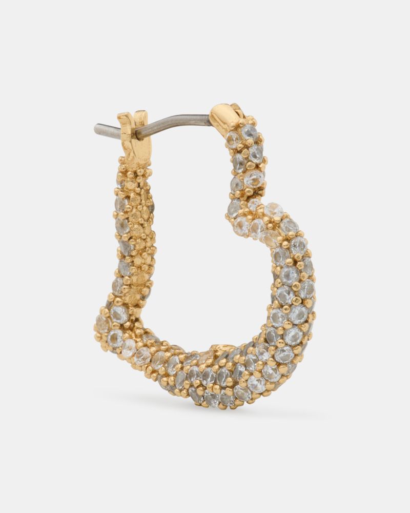 Kate Spade,Amour Pave Huggies,Gold