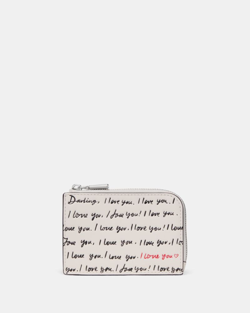 Kate Spade,I Love You Mini Zip Card Case,