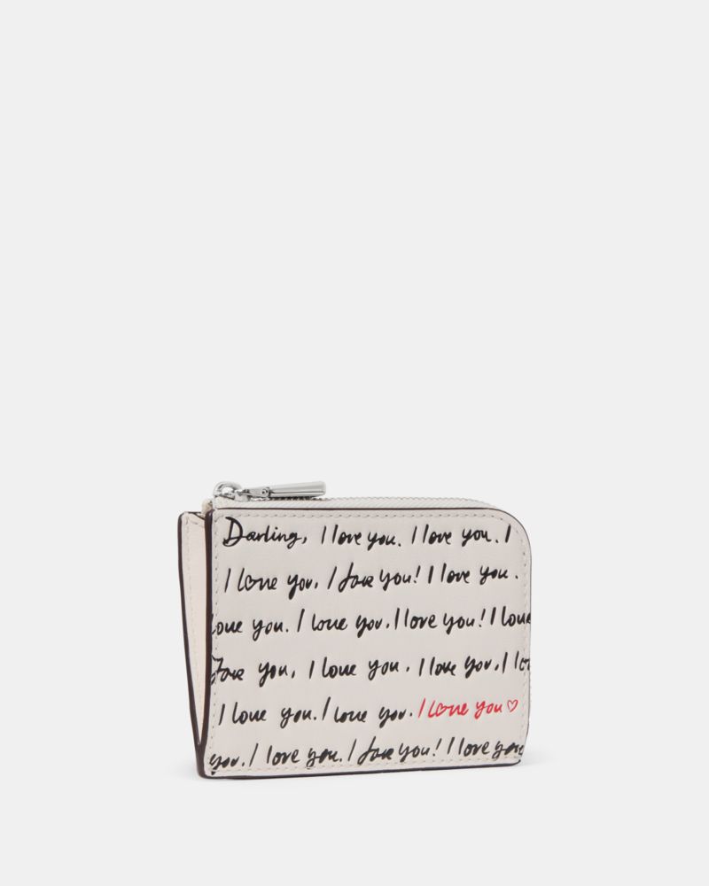 Kate Spade,I Love You Mini Zip Card Case,