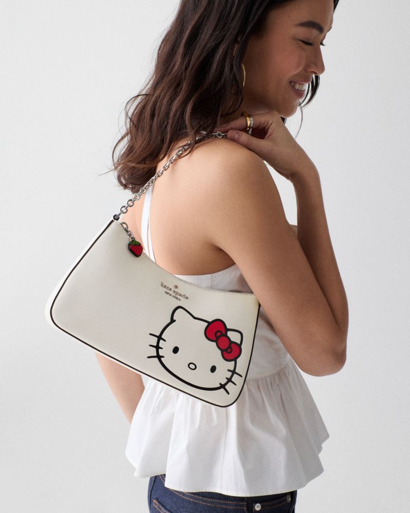Kate Spade,Hello Kitty And Friends X Kate Spade New York Crossbody Bag with Hello Kitty,Leather,Crossbody,Logo,Metal,Penda...,