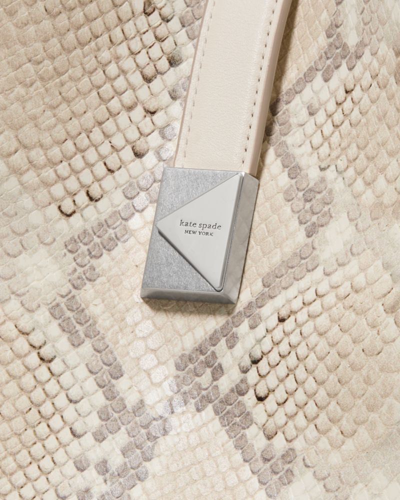 Kate Spade,Deco Snake Embossed Crossbody Tote Bag,