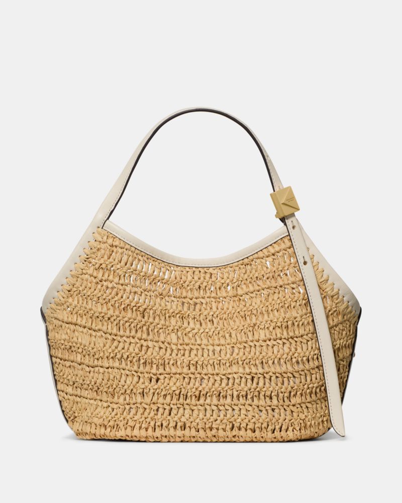 Kate Spade,Deco Straw Small Tulip Tote Bag,