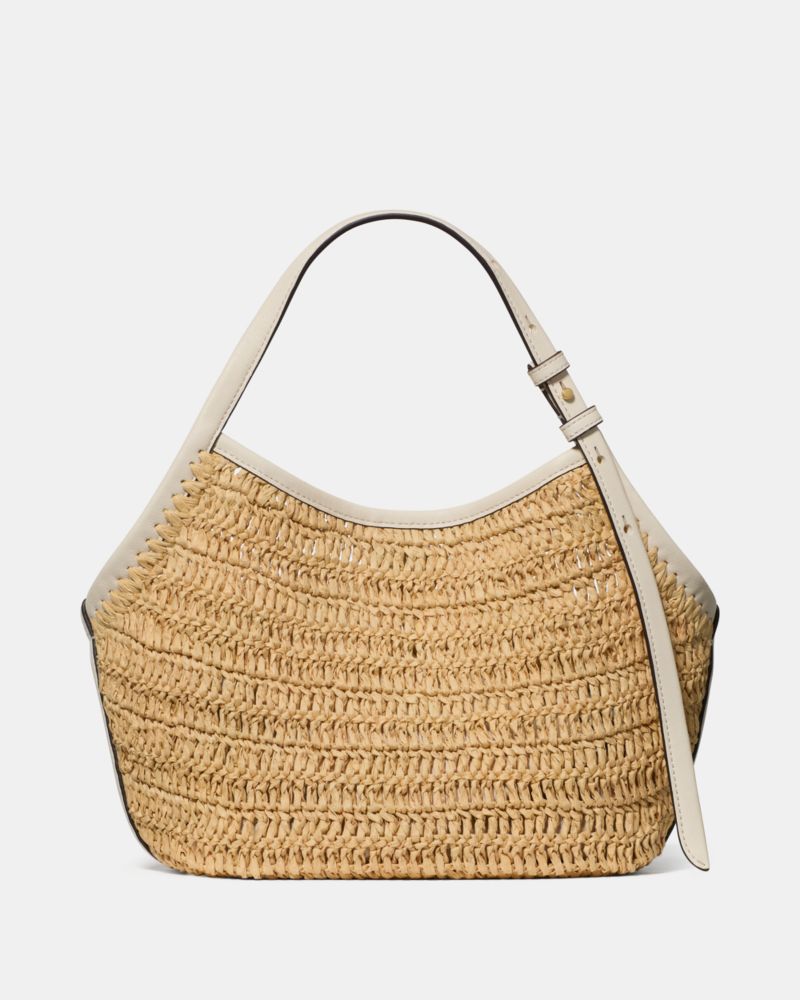 Kate Spade,Deco Straw Small Tulip Tote Bag,