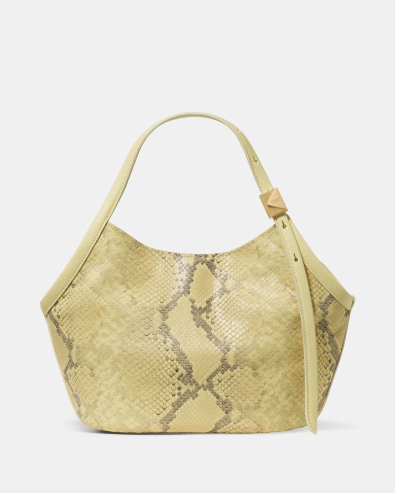 Kate Spade,デコ スネーク エンボスド スモール チューリップ トート バッグ,トート,ペールシトロン