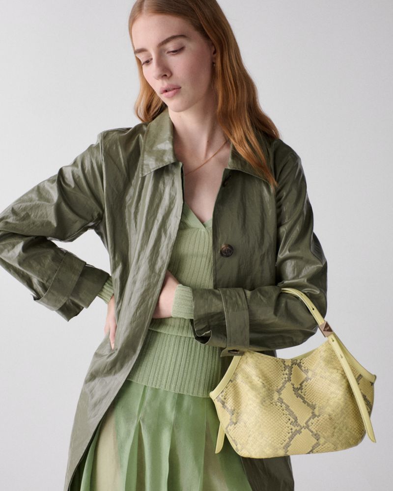 Kate Spade,デコ スネーク エンボスド スモール チューリップ トート バッグ,トート,ペールシトロン