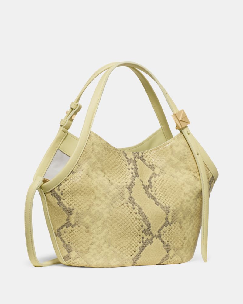 Kate Spade,デコ スネーク エンボスド スモール チューリップ トート バッグ,トート,ペールシトロン