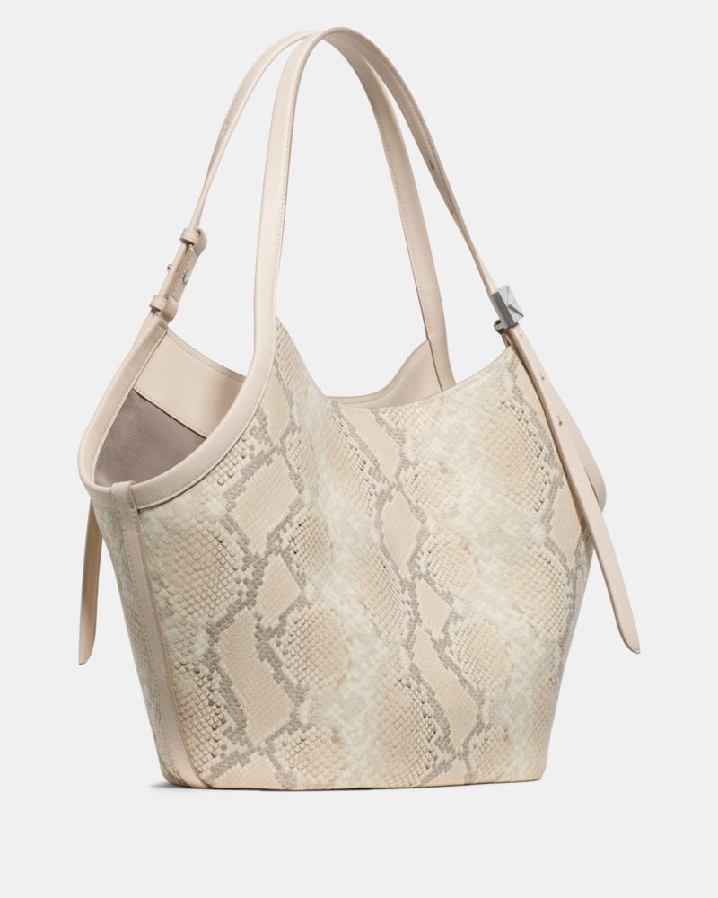 Kate Spade,Deco Snake Embossed Tulip Tote Bag,