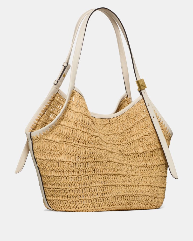 Kate Spade,Deco Straw Tulip Tote Bag,