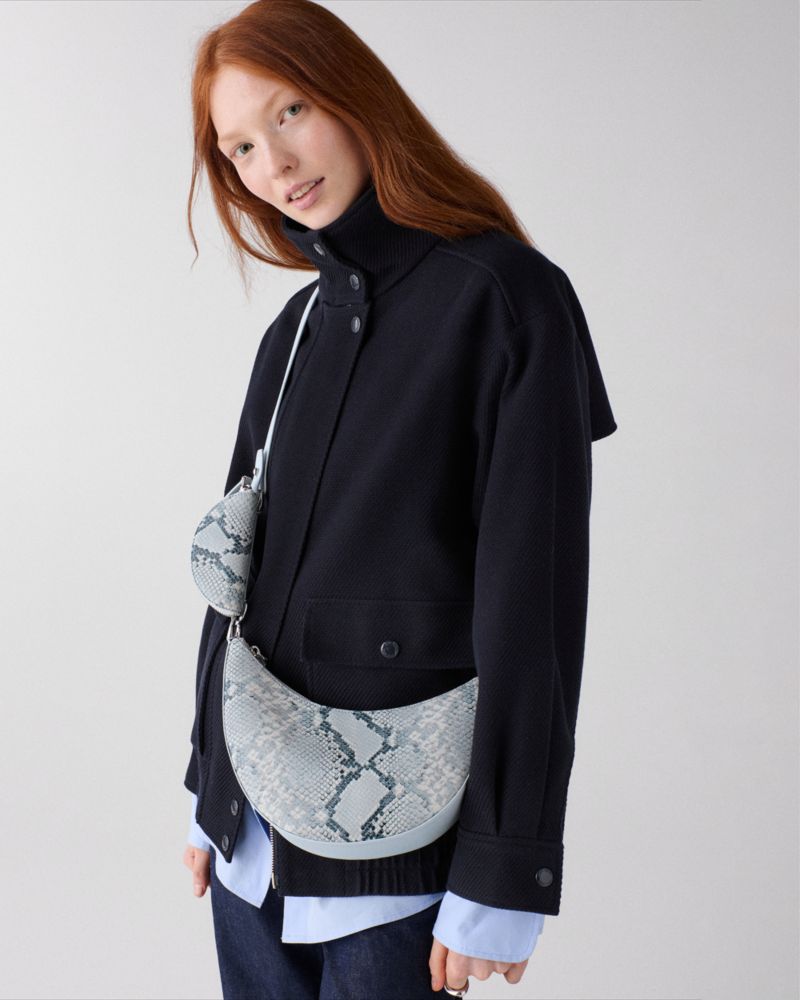 Kate Spade,Duo Snake Embossed Crossbody Bag,