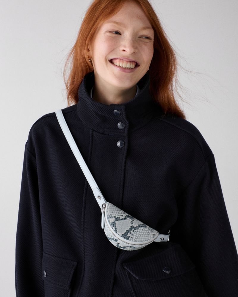 Kate Spade,Duo Snake Embossed Crossbody Bag,Leather,Crossbody,Gusset,Day Party,Multi Color