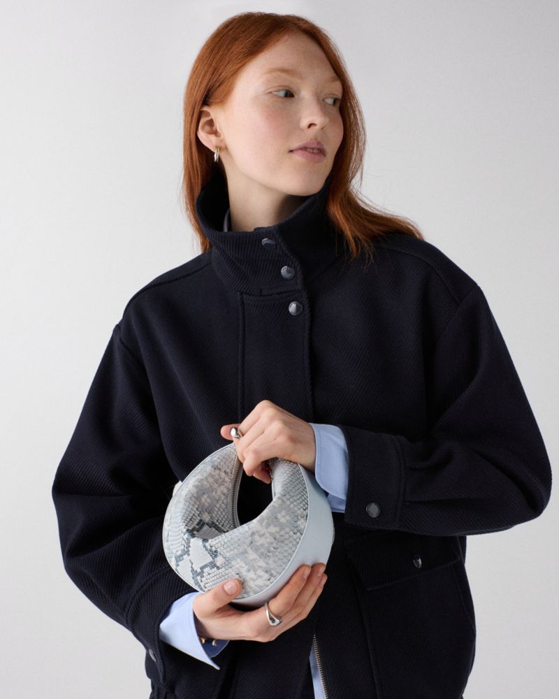 Kate Spade,Duo Snake Embossed Crossbody Bag,Leather,Crossbody,Gusset,Day Party,Multi Color