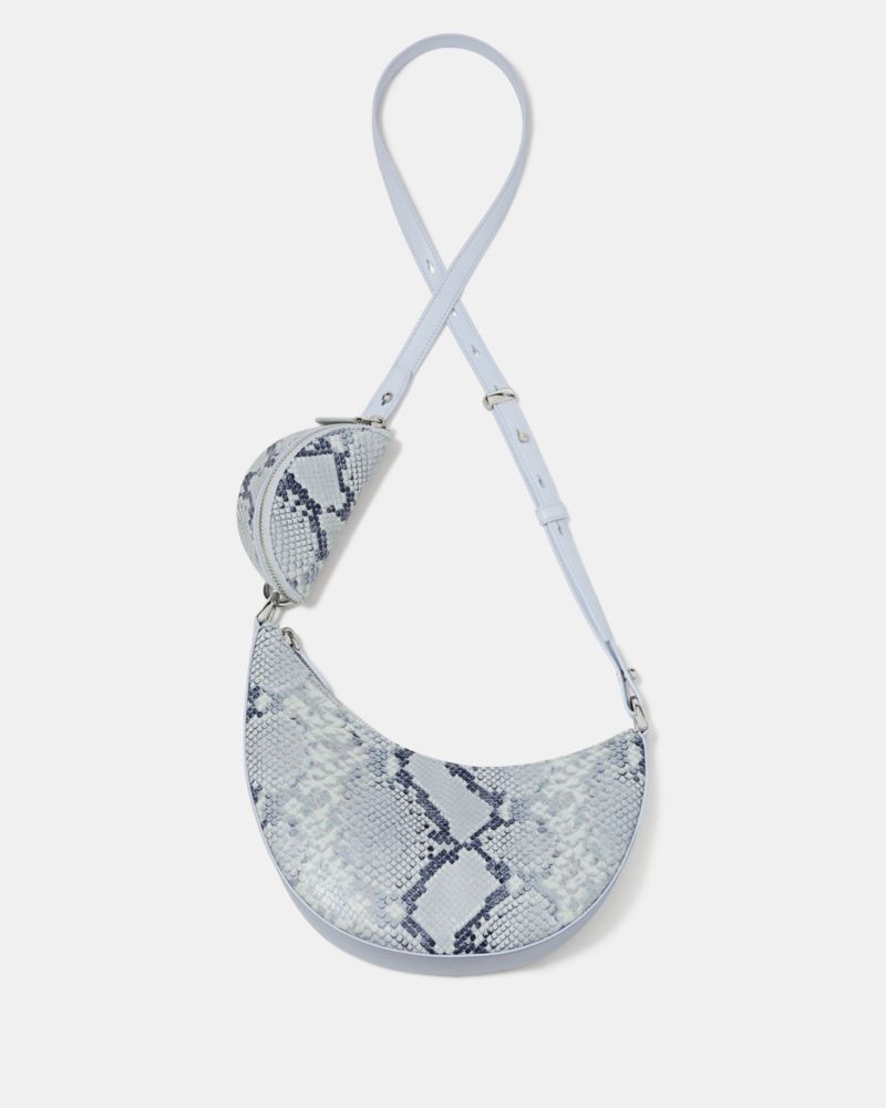 Kate Spade,Duo Snake Embossed Crossbody Bag,Leather,Crossbody,Gusset,Day Party,Multi Color