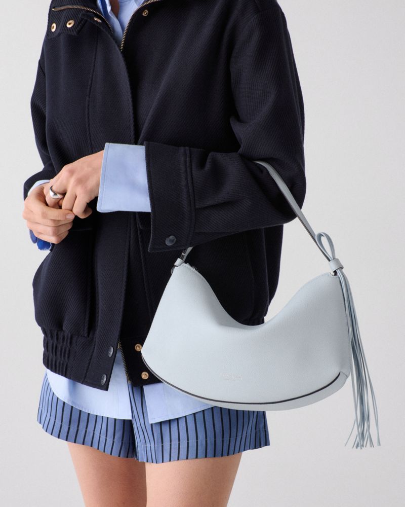 Kate Spade,ループ フリンジ ストラップ ショルダー バッグ,ショルダー・クロスボディ,ペールサファリン