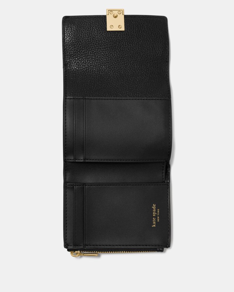 Kate Spade,デコ スモール フラップ ウォレット,二つ折り・ミニ財布,ブラック