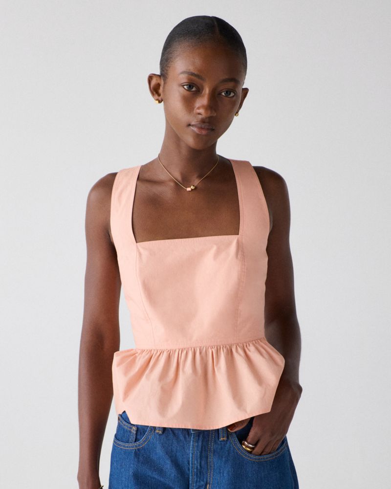 Kate Spade,Cross-back Peplum Top,