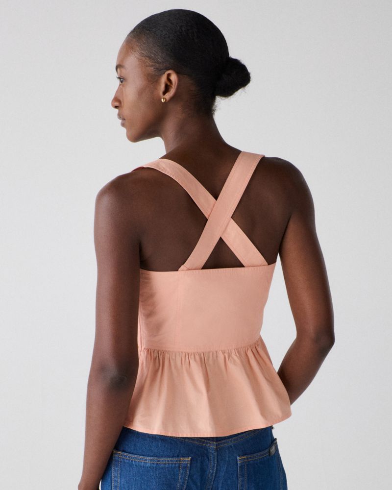 Kate Spade,Cross-back Peplum Top,