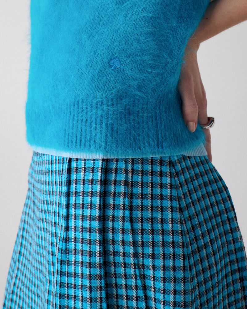 Kate Spade,Fuzzy Short Sleeve Sweater,