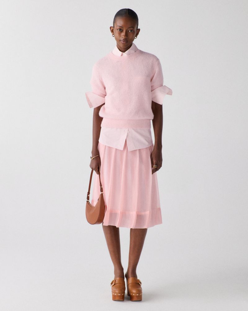 Kate Spade,Fuzzy Short Sleeve Sweater,