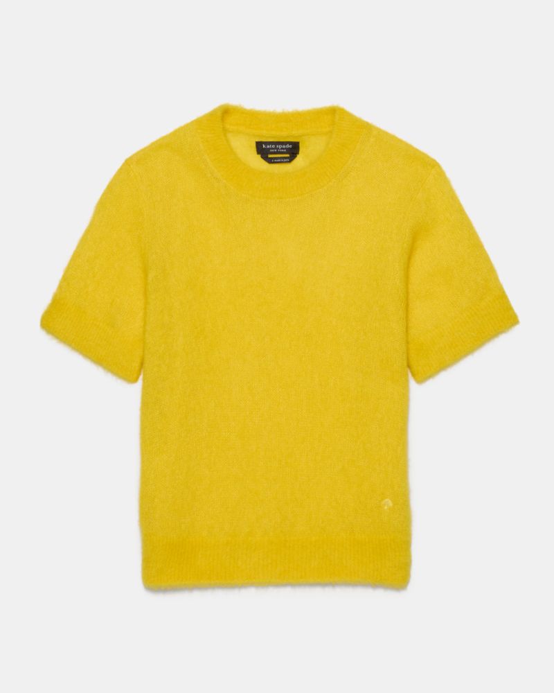 Kate Spade,Fuzzy Short Sleeve Sweater,