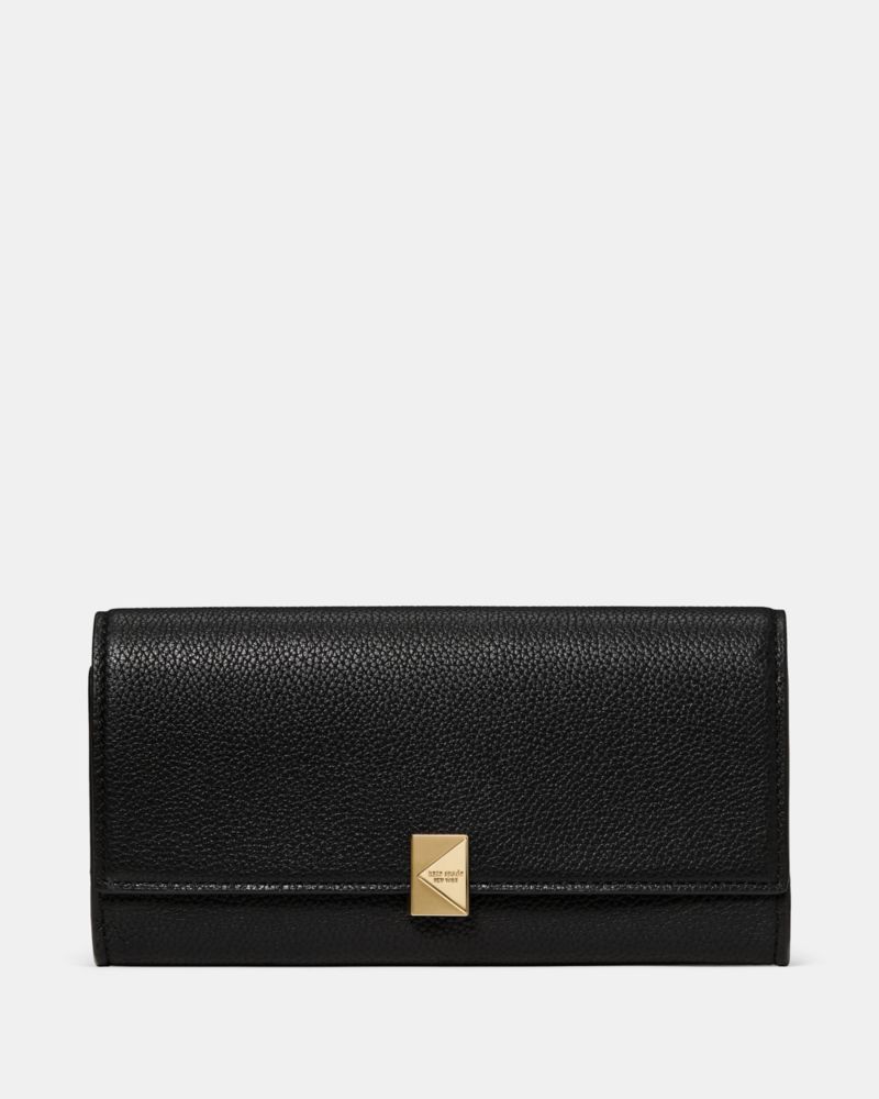 Kate Spade,デコ ラージ フラップ ウォレット,長財布,ブラック