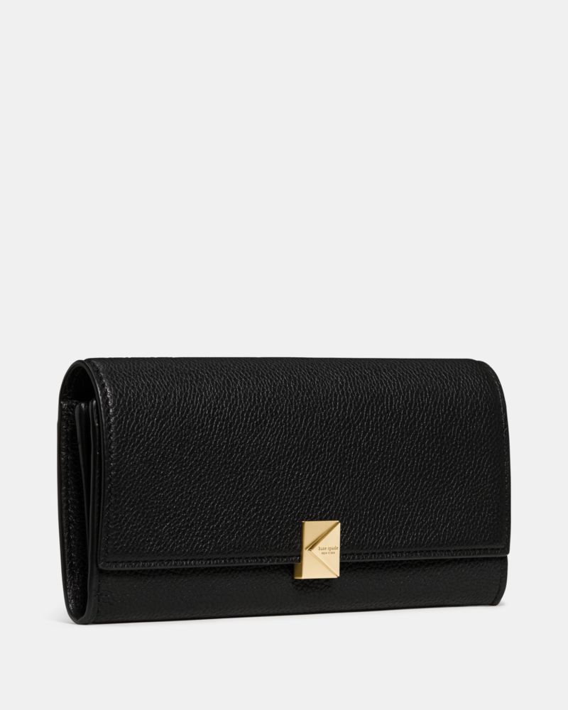 Kate Spade,デコ ラージ フラップ ウォレット,長財布,ブラック