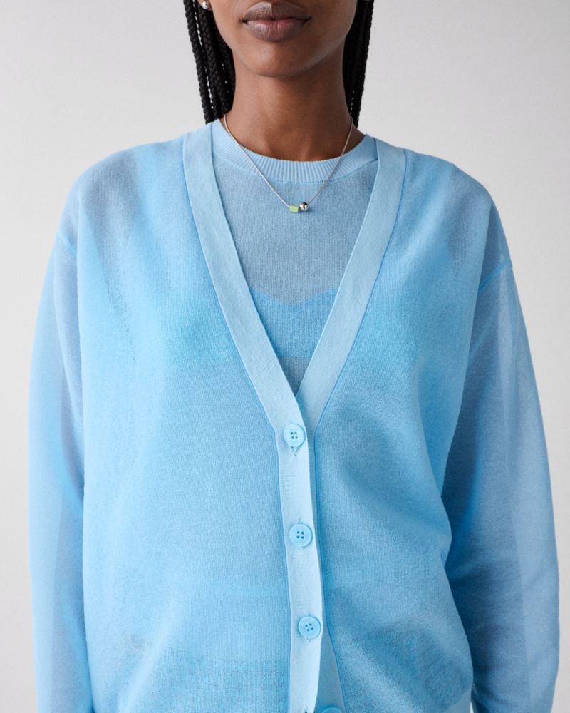 Kate Spade,Sheer Knit Cardigan,