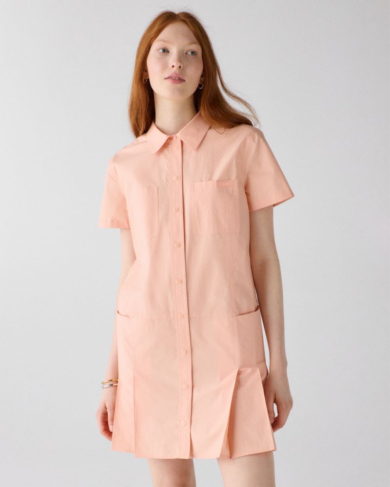 Kate Spade,Pleated Utility Shirtdress,
